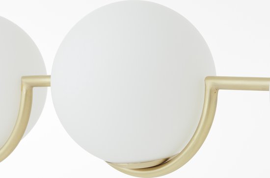 Lampe suspendue Brilliant Glint 4 flammes bois/verre de laiton/métal 4x D45, E14, 40 W, Convient pour une lampe suspendue (non incluse)