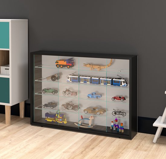 Vitrine debout vitrine murale suspendue - portes coulissantes - 75 x 55 x 14 cm