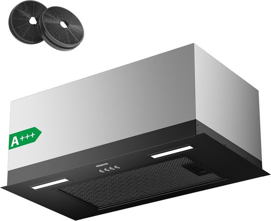 CIARRA CBCB6926A hotte aspirante encastrable 60 cm - 650 m³/h - noir - A+++