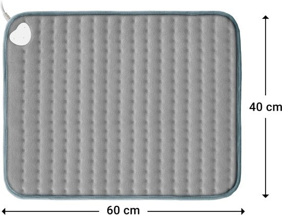 Tomado THP0602G - Coussin chauffant électrique - 60 x 40 cm - Taille XL - Arrêt automatique - Gris