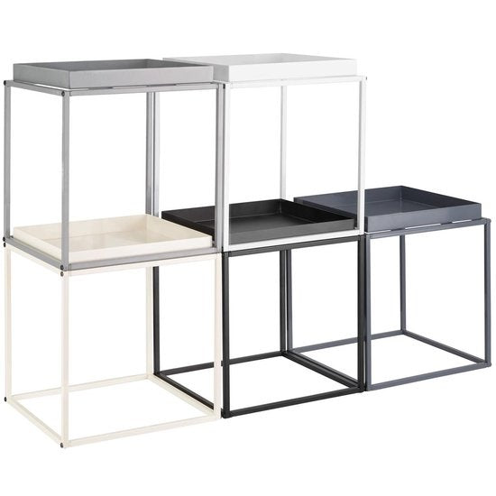 tectake® - Table d'appoint - Petite table basse - crème - 40x40x44cm, charge maximale 30kg - 404184