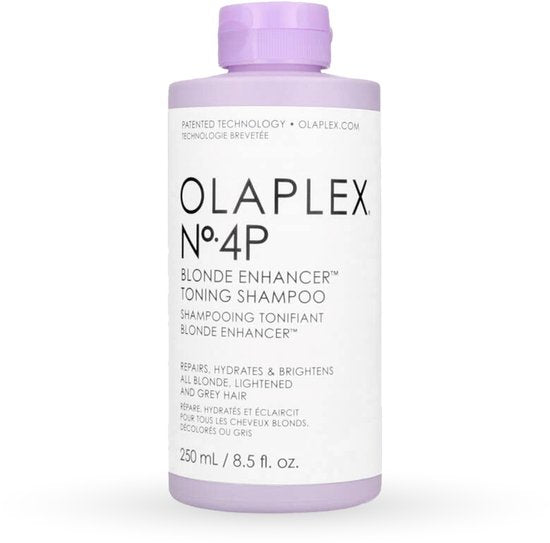 Shampoing tonifiant Olaplex No.4P Blonde Enhancer | 250 ml | Pour cheveux blonds et gris