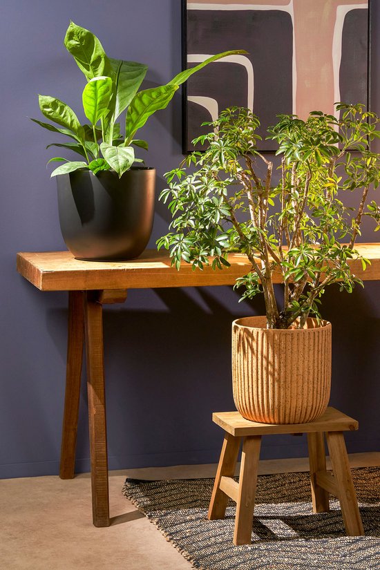 Tabouret en bois audacieux - Mica Decorations - L38 x L29 x H34 cm - Bois recyclé - Marron