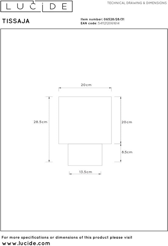 Lucide TISSAJA - Lampe de table - Ø 20 cm - 1xE14 - Blanc | Essential