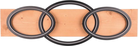 TRIO BARCA Plafonnier - Incl. 1x SMD 40W LED - Dimmable - Moderne & Minimaliste - Noir Mat