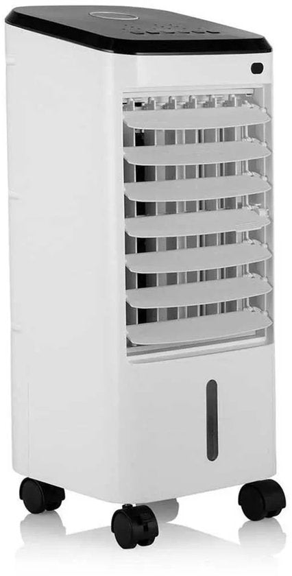 Climatiseur mobile Tristar 4 L – Avec télécommande et minuterie – Roulettes pivotantes – Éléments de refroidissement – Réglable – AT‑5446 – Blanc
