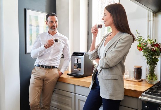 Krups Evidence+ EA894T - Machine à expresso entièrement automatique - Design haut de gamme - 19 réglages - Personnalisation - Pour expresso et cappuccino