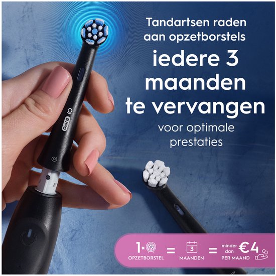 Brossettes Oral-B iO Series Gentle Care - Noires - Pour gencives sensibles - 8 pièces