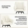 Chaise de salle à manger Yaheetech avec accoudoirs – Beige – 55 x 58,5 x 82 cm – Pivotante à 360° avec revêtement en velours