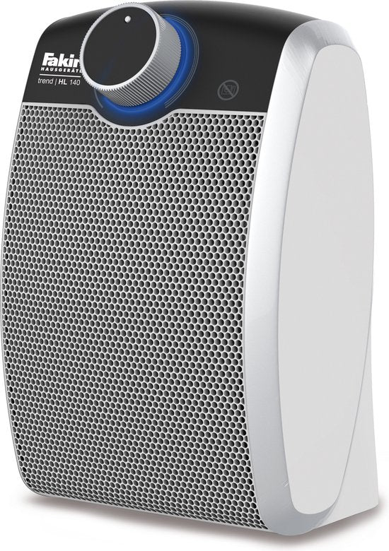 Fakir Trend HL 140 Ventilateur de poêle en céramique - Chauffage électrique avec 2 niveaux de chauffage - Blanc/Argent