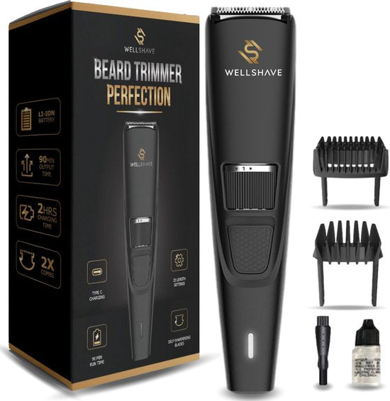Wellshave Beard Trimmer Men Perfection - Tondeuse pour hommes - Tondeuse barbe et corps - Tondeuse cheveux hommes