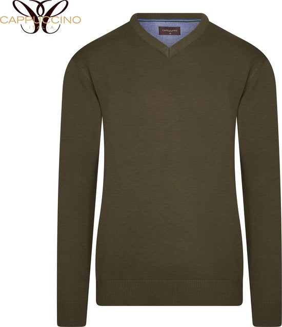 Cappuccino Italia - Pull Salerno Pullover pour homme - Vert - Taille XXL