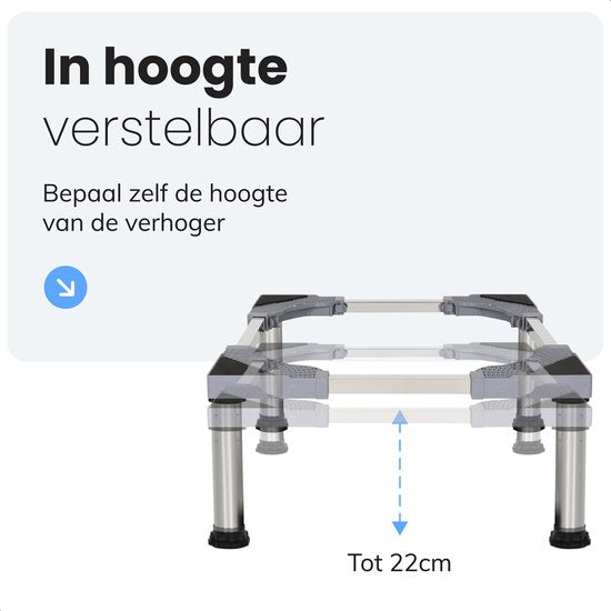 LUFT Rehausseur de lave-linge - Base pour lave-linge - Armoire - Convient pour sèche-linge, réfrigérateur, lave-vaisselle et congélateur - Pour Bosch, Samsung, Miele, AEG, LG, Haier - Réglable