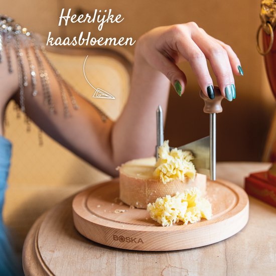 Boska Cheese Curler Amigo with Stolp - Tete de Moine cheese curler - Tete de Moine - Chocolate curler - 220 x 220 x 175 mm - Partiellement lavable au lave-vaisselle - Ustensiles de cuisine - Accessoires de cuisine - Garantie 10 ans