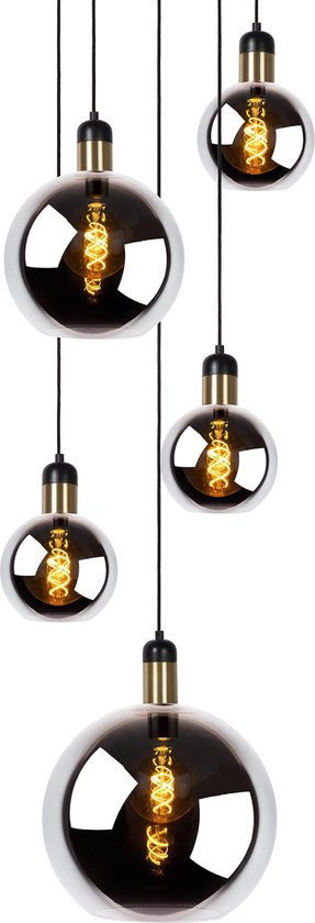 Lucide JULIUS - Suspension - 5xE27 - Fumé