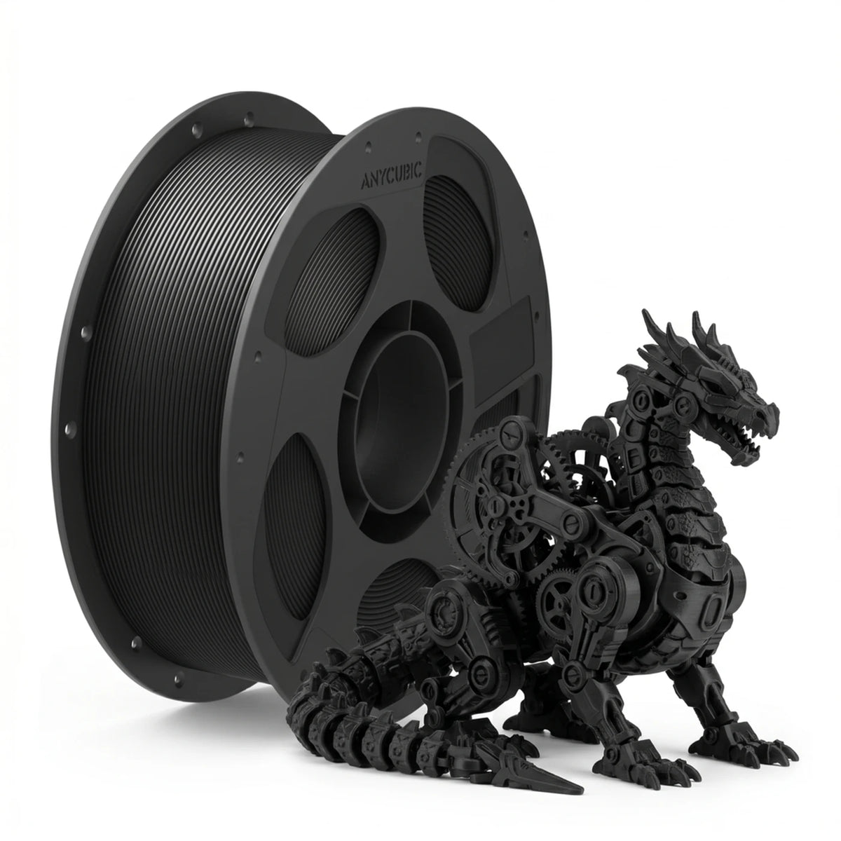Filament Anycubic PLA Basic 1 kg - 1,75 mm ±0,02 mm - Recharge pour bobine réutilisable - Noir