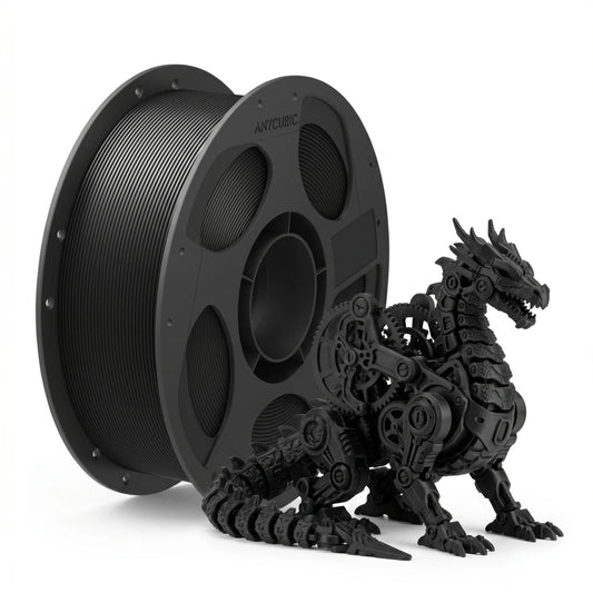 Filament Anycubic PLA Basic 1 kg - 1,75 mm ±0,02 mm - Recharge pour bobine réutilisable - Noir