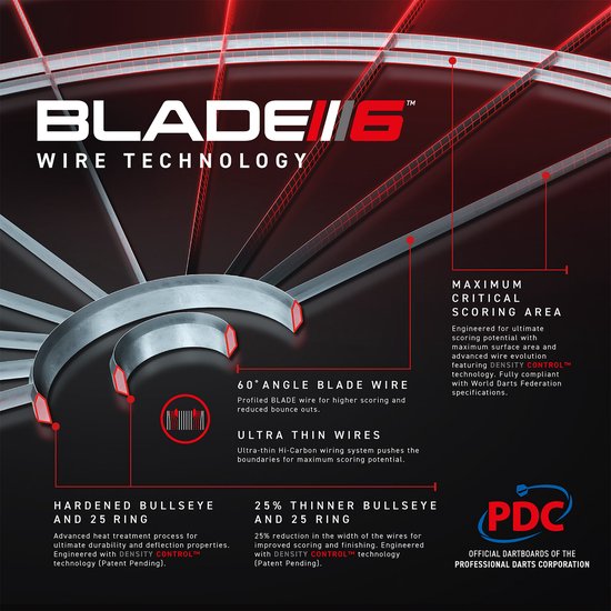 WINMAU - Cible de fléchettes Blade 6 Triple Core