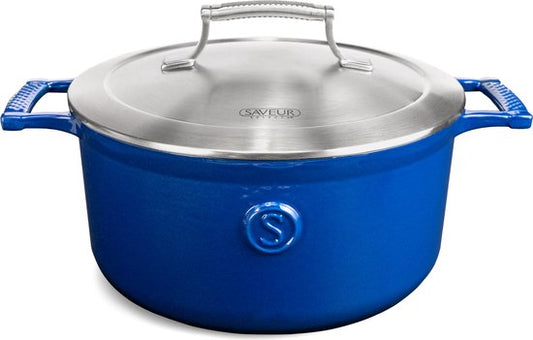 Cocotte en fonte - Saveur Selects - Ø25 cm - Sans PFAS - Induction - Bleu