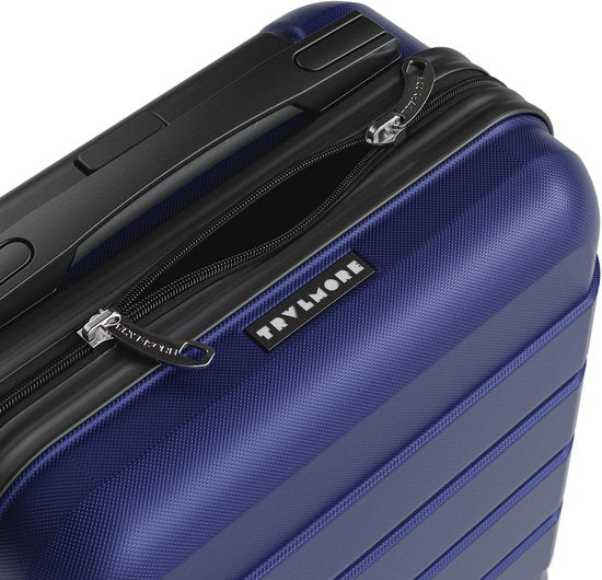 Valise cabine TRVLMORE - 40 x 30 x 20 cm - À placer sous le siège - 24 L - Serrure TSA - 2 roulettes - Bleu foncé