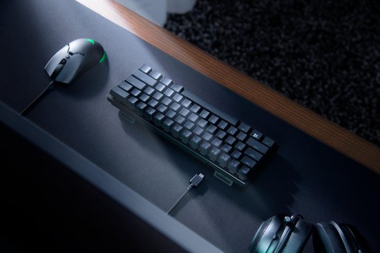 Razer Huntsman Mini - Clavier gaming - Commutateurs Red linéaires - RGB - Disposition 60 % - QWERTY - Noir