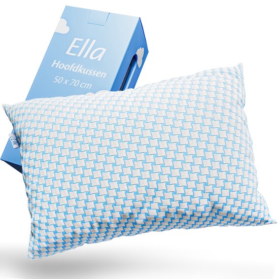 Oreiller de soutien cervical Ella - Ergonomique - Réglable - 50 x 70 cm - Orthopédique - Blanc