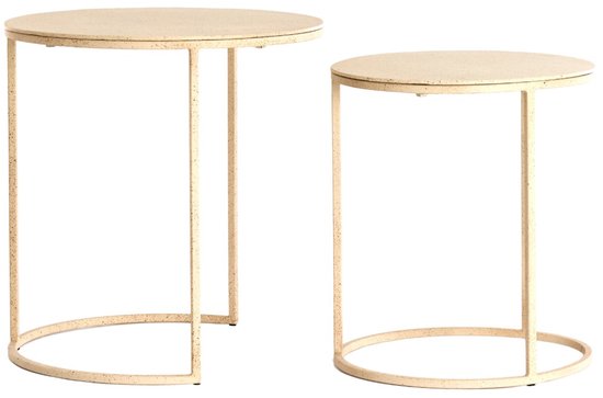 Light & Living Table d'appoint Sadar - Marron - Ø52x46cm + Ø50x40cm -.
