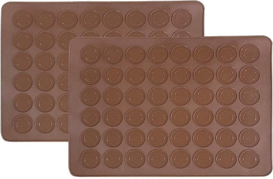 Tapis de cuisson pour macarons - Pour 48 pièces - Macaron - Moules en silicone pour la cuisson - Set - Résistant au lave-vaisselle - Résistant au four - Tapis pour macarons - Tapis pour le four