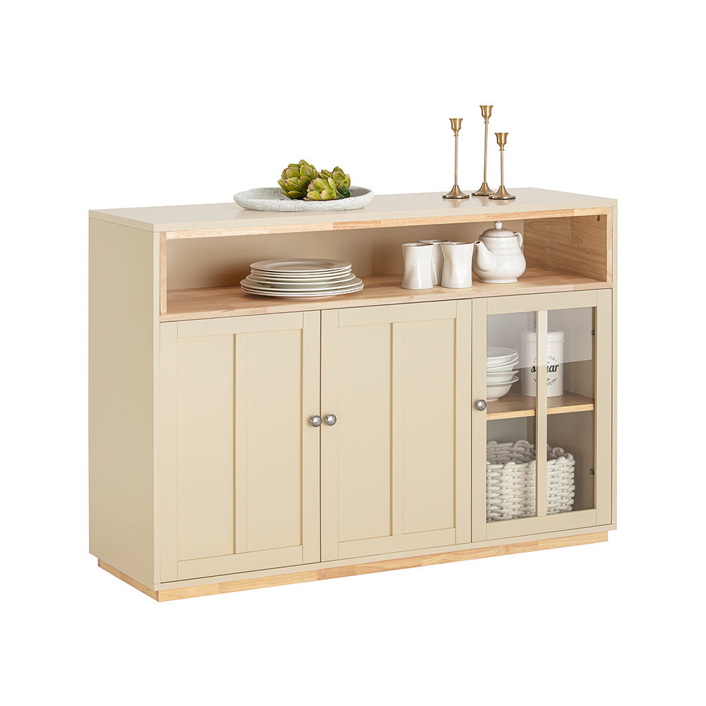 SoBuy Crédence - FSB81-MI- Meuble de cuisine - Max. 70 kg - 120 x 40 x 90 cm - Beige