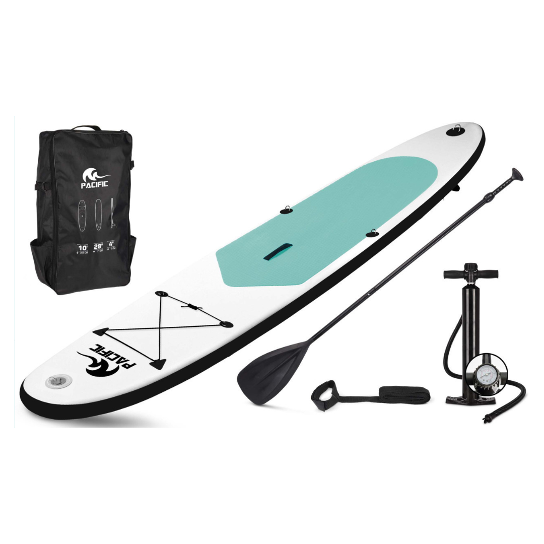 Pacific Special Edition Sup Board - 305 cm - jusqu'à 100 kg - blanc/vert