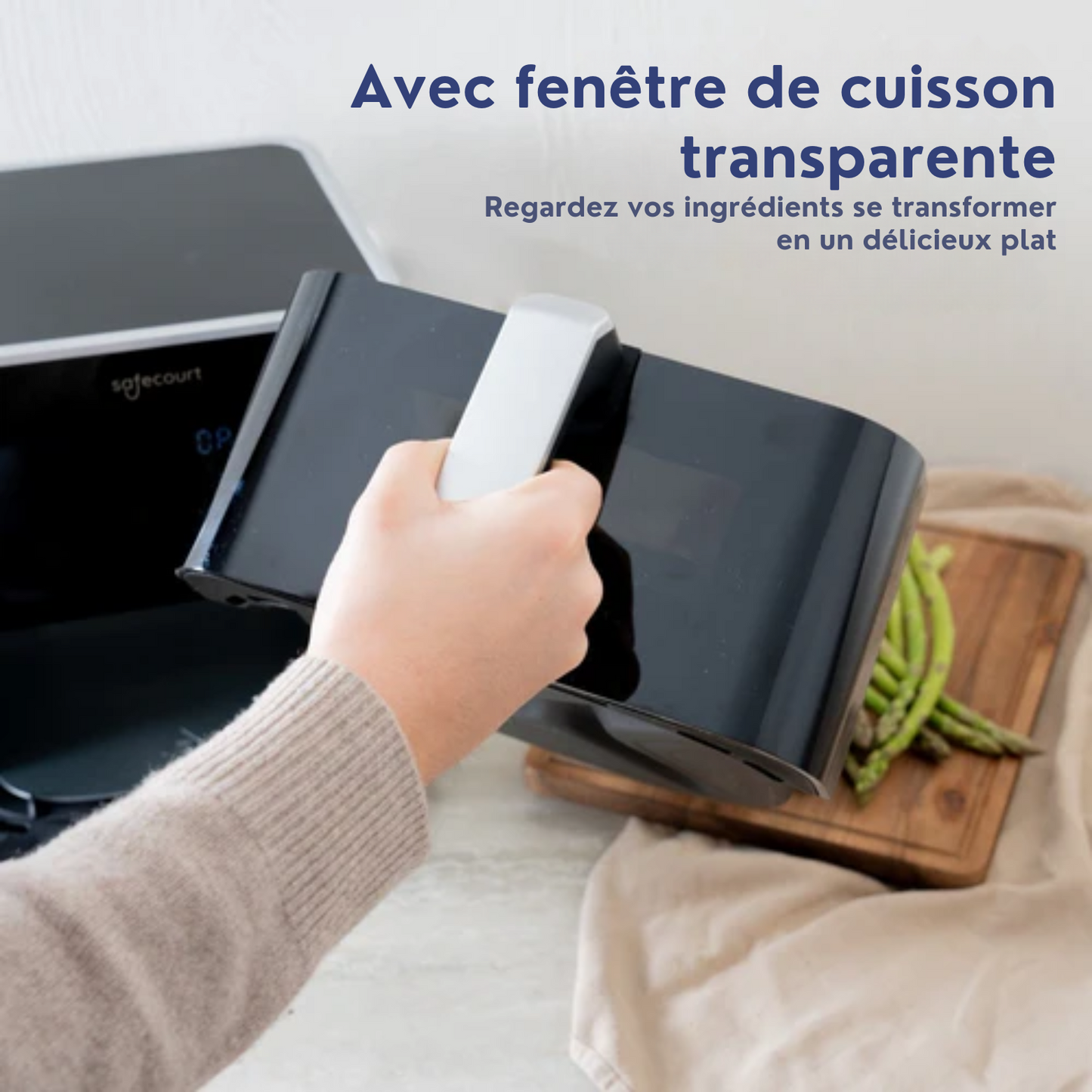 Airfryer - Safecourt Kitchen - Friteuse - 1700W - Capacité 5L - 40ºC à 200ºC - Noir