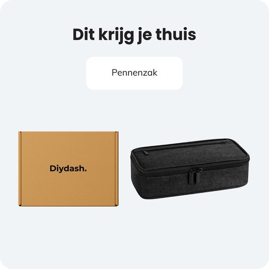 Diydash Etui - Trousse à crayons - Trousse scolaire - Grand Etui - Fournitures scolaires - Trousse Scolaire - Pour filles, garçons et adultes - Noir