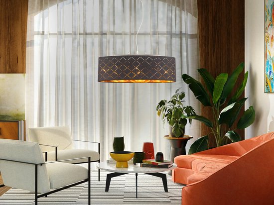 Globo - suspension - Gunther - noir - métal - grande lampe de table - LED_E27 - 15229H2LMDS
