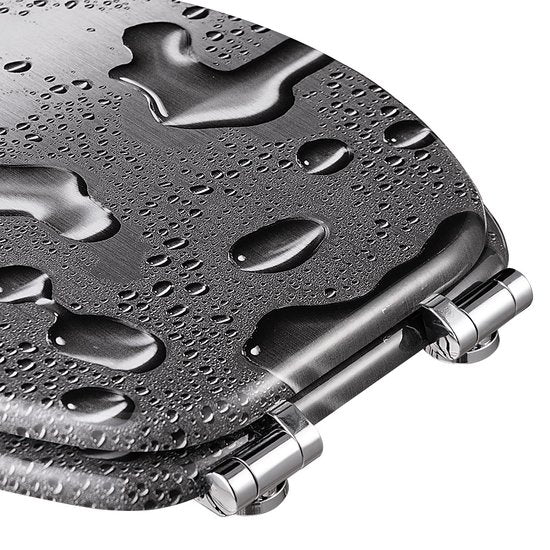 Abattant WC Gouttes d'eau - Sotf Close Antibacterial - MDF 150kg