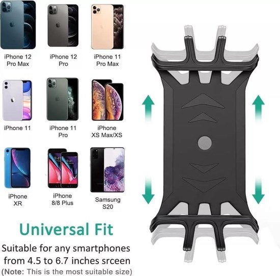 Garpex® Porte-téléphone vélo - Porte-téléphone moto - Porte-smartphone vélo - VTT - moto - Porte-téléphone universel