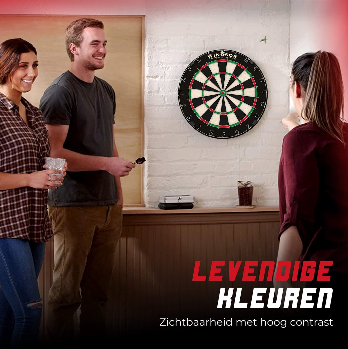 WINDSOR Dartboard - avec fléchettes et accessoires - Sisal - Dartboard - Knight 3