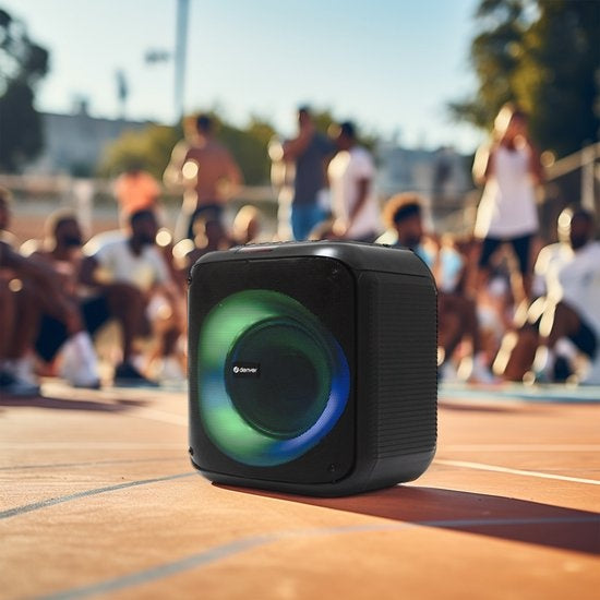Denver Bluetooth Speaker Party Box - Disco Lights - Incl. Remote Control - Microphone Connection - BPS250 - Black