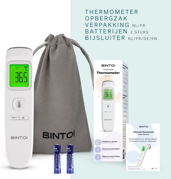 Bintoi® XE200 - Thermomètre - Jauge de température - Thermomètre de fièvre