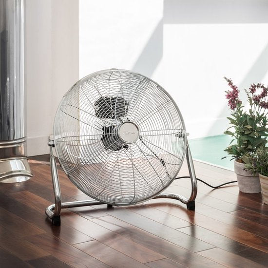 Ventilateur de sol en métal 45 cm - 3 niveaux - réglable à 130° - fort débit d'air - Tristar VE-5935