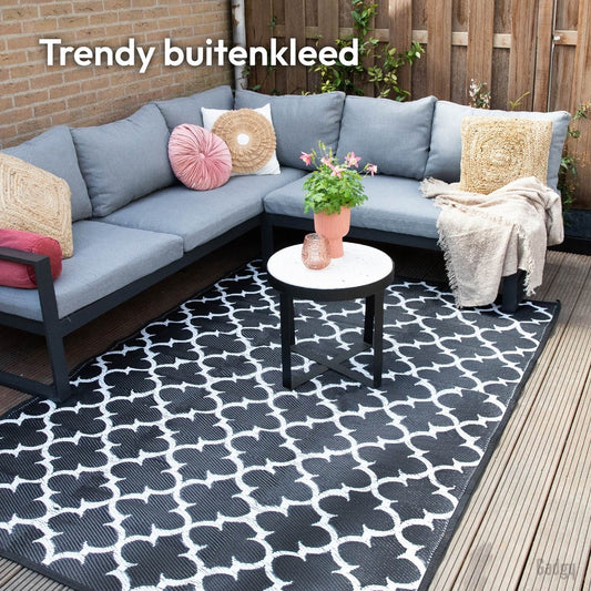 Gadgy Buitenkleed Vloerkleed XL - 230x160 cm - Campingkleed - Picknickkleed - Tuintapijt - Buitentapijt - Balkon Kleed - Omkeerbaar - Incl. Draagtas - Tuindecoratie Zomer 2024