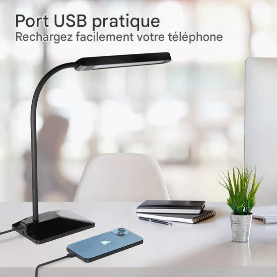 Lampe de bureau Auronic - Réglable - LED - Noir - 66 x 14,5 x 11 cm