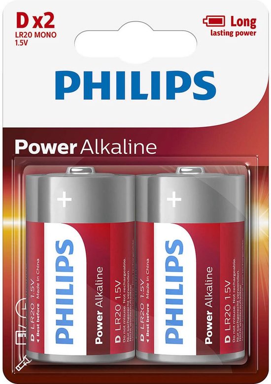 Philips LR20P2B - piles D / LR20 - 2 pièces