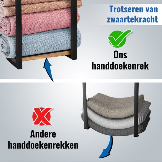 SV Living Porte-serviettes - Porte-serviettes - Pour la salle de bain et la cuisine - 77*28*14cm