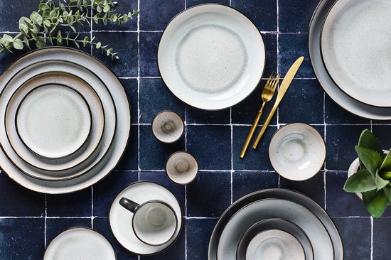 assiette IRIS Ø16cm - 6 pièces - Blanc ivoire