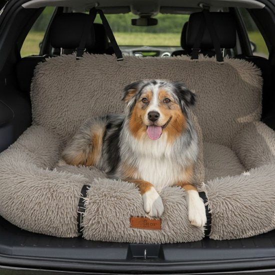 Siège auto pour chien By Cee Cee Deluxe - Panier pour chien avec sangle de sécurité - Panier de voiture pour chien - Siège pour chien - Siège auto - Mokka - Taille L - Otto