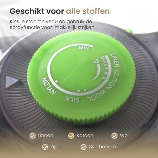 Vapore - Fer à vapeur 2400W - Semelle en céramique - Fer à repasser - 34g/min de vapeur - Anti-goutte - Fer à repasser - Autonettoyant - Tapis de repassage résistant à la chaleur inclus