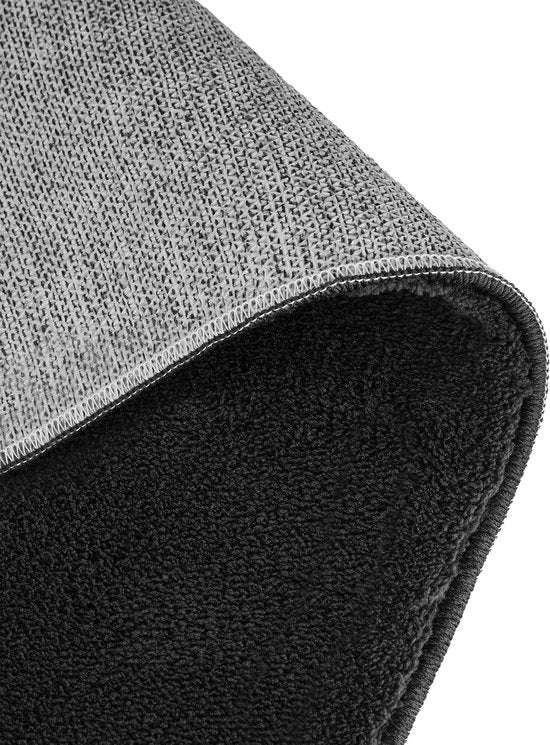 tectake® Tapis à poils courts - 120 x 170 cm - Noir - Tapis pour le salon, la chambre à coucher, la salle à manger - Facile d'entretien et lavable - Sous-couche antidérapante - Antiallergique - Diverses tailles et couleurs