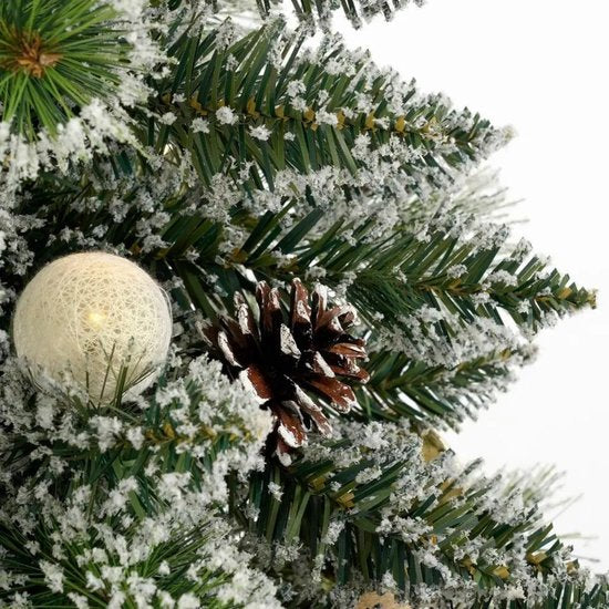 Black Box Trees Sapin de Noël artificiel Kaprun avec décorations H 90 x P 61 cm - Sapin artificiel en pot - Sapin de Noël artificiel d'intérieur - 120 branches - Vert