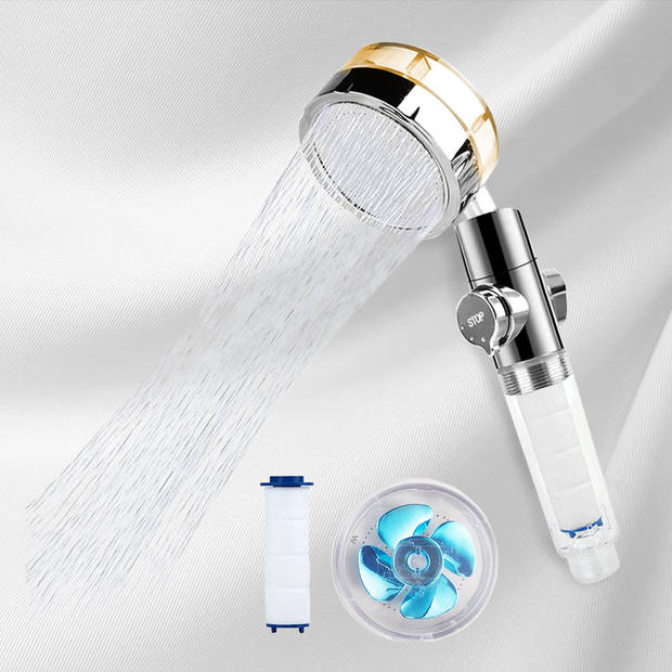 Mediashop Aquadon EcoTornado - Pomme de douche économisant l'eau et augmentant la pression avec fonction anti-calcaire