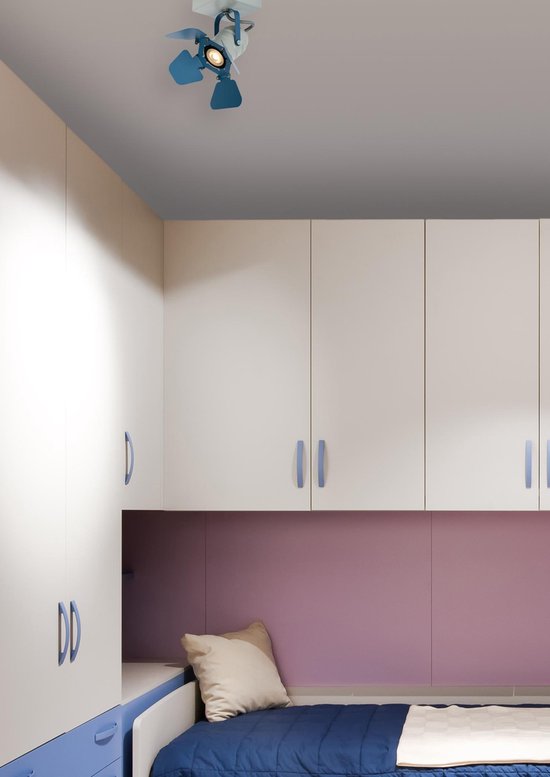 Lucide PICTO - Spot de plafond (lampe de plafond) pour chambre d'enfant - 1xGU10 - Bleu